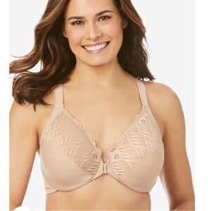 Glamorise‎ Wonderwire® Front Close T-Back Bra 1246 Sz 44C